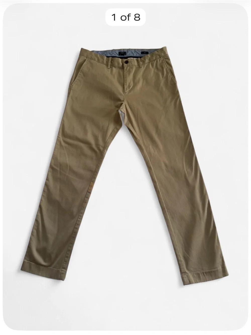 J.Crew Original Chino Men’s 33x32 Slim Fit Khaki Stretch Pants Tan